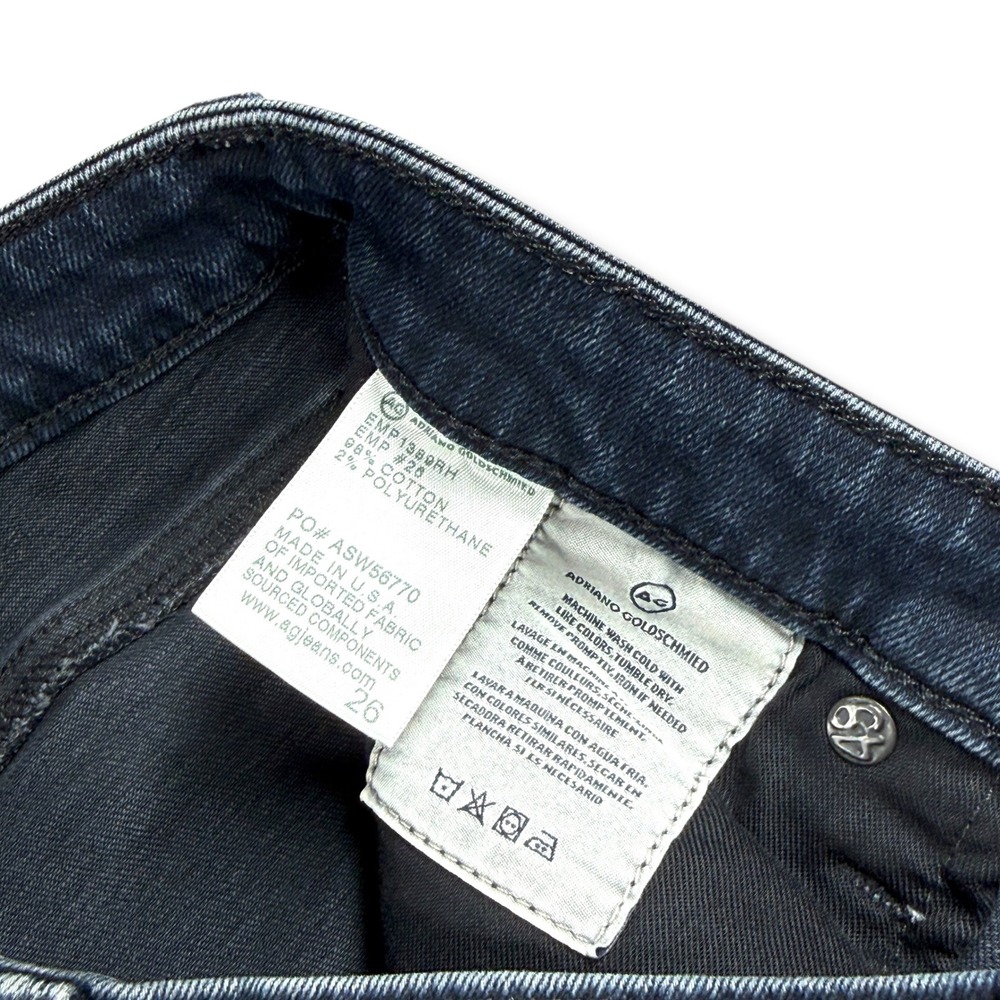 AG Adriano Goldschmied The Legging Ankle Super Skinny Jeans Dark Wash Raw Hem 26 - Picture 9 of 12